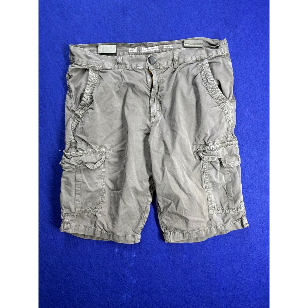 Utility Mens Urban Pipeline Cargo Shorts 32 Grey